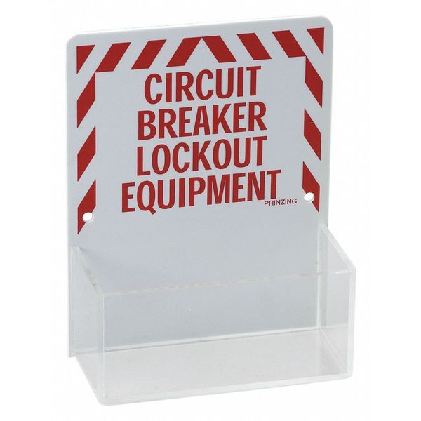 Lockout Board, Unfilled, Red/White