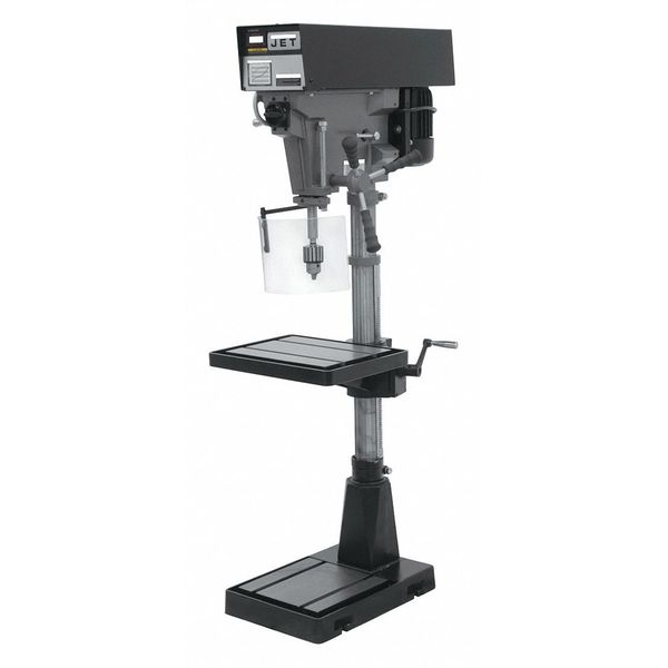 Floor Drill Press, Spline Drive, 1 hp, 230/460 V, 15 in Swing, Variable Speed