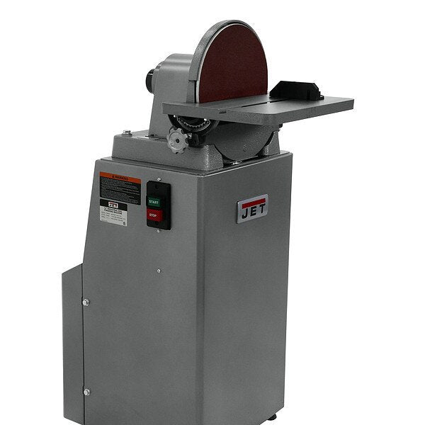 Disc Sander, 1 1/2 hp, 12 in Disc Dia, 1960 RPM Disc Speed, Corded, 115/230 V