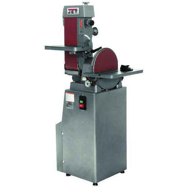 Belt/Disc Sander, 1 1/2 hp, 12 in Disc Dia, 1960 RPM Disc Speed, Corded, 115 V