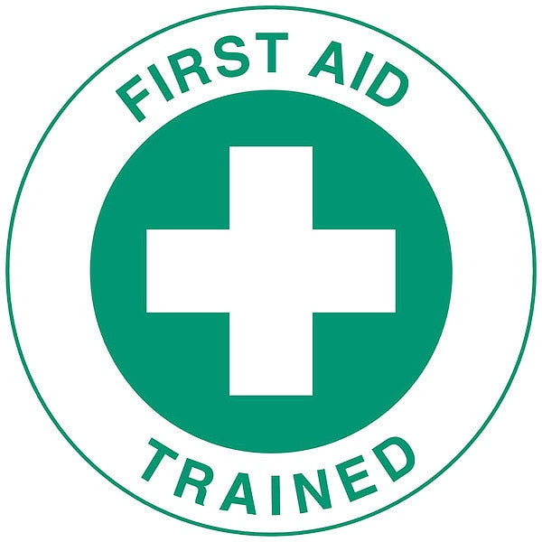 Hard Hat Emblem Label, 2 In. Dia., PK4