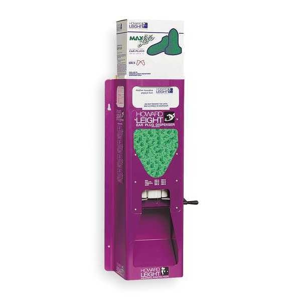 Max Lite Ear Plugs Dispenser Refill, Uncorded, Contoured-T Shape, NRR 30 dB, Green, M, 500 Pairs