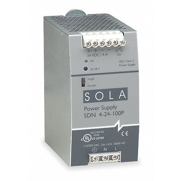 DC Power Supply, 24VDC, 3.8A, 47-63Hz