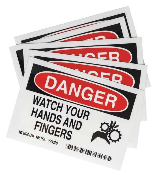 Equipment Label, 3-1/2 In. H, 5 In. W, PK5