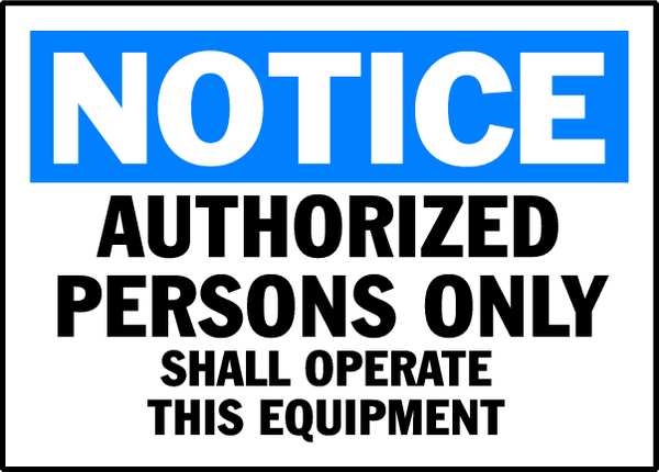 Equipment Label, 3-1/2 In. H, 5 In. W, PK5, 86259