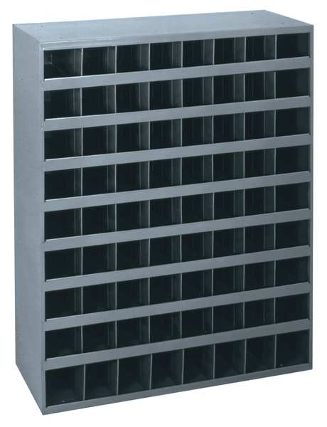 Pigeonhole Bin Unit, 72 Bins, 33-3/4 x 12 x 42 In.