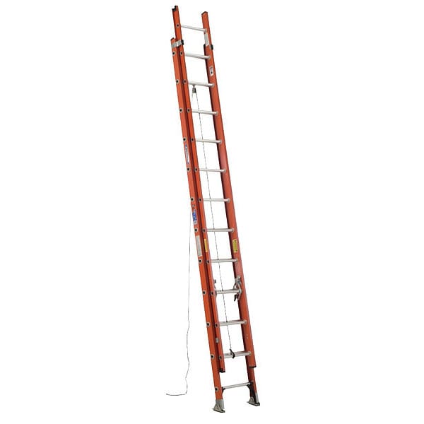 Fiberglass Extension Ladder, 300 lb Load Capacity