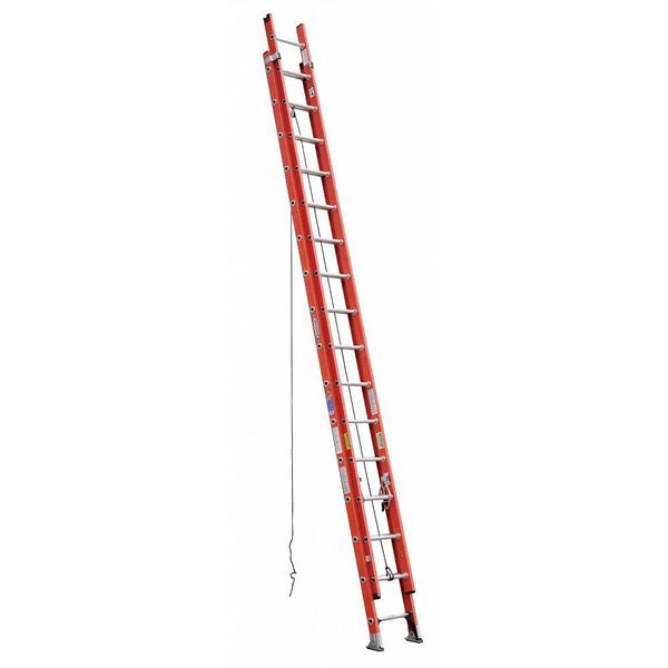 Fiberglass Extension Ladder, 300 lb Load Capacity