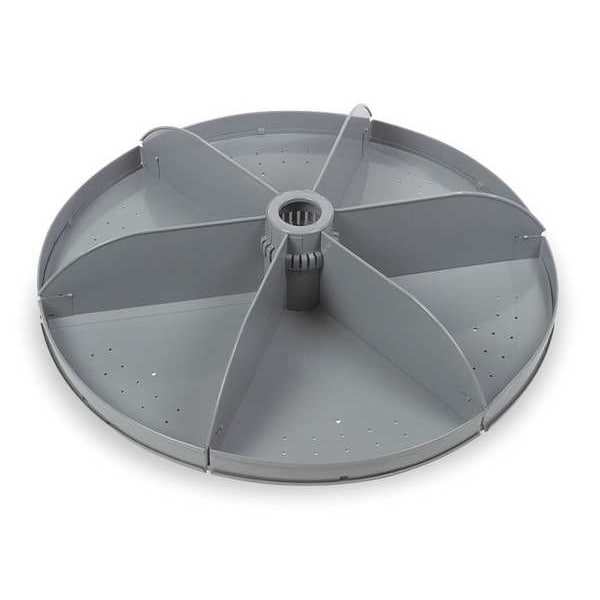 Gray Flat-Bottom Shelf, 21 in W, 7 in H