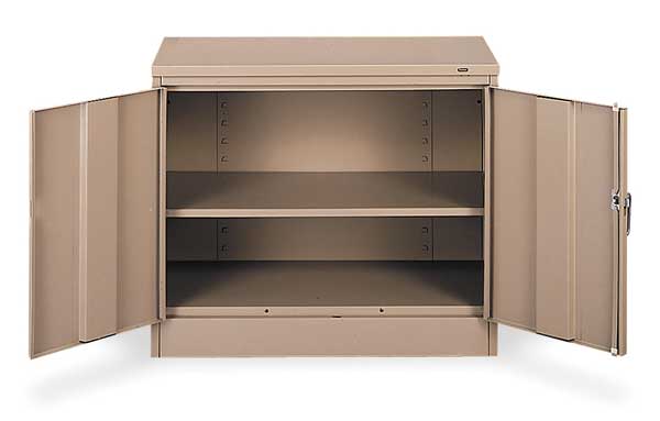 24 ga. ga. Carbon Steel Storage Cabinet, 36 in W, 30 in H, Stationary