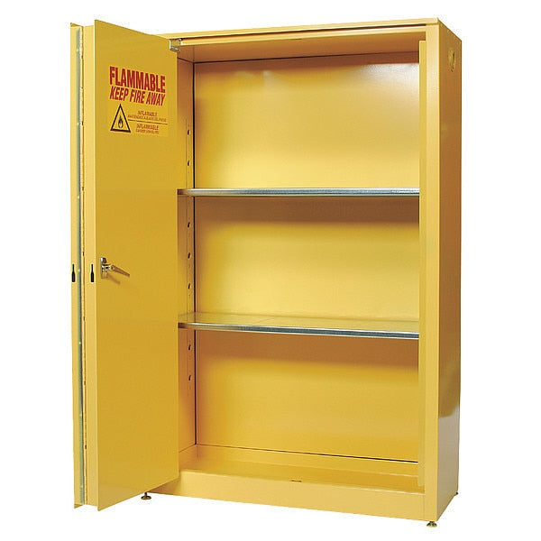 Flammable Safety Cabinet, 45 gal., Yellow