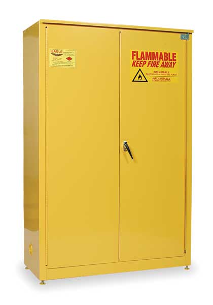 Flammable Safety Cabinet, 45 gal., Yellow