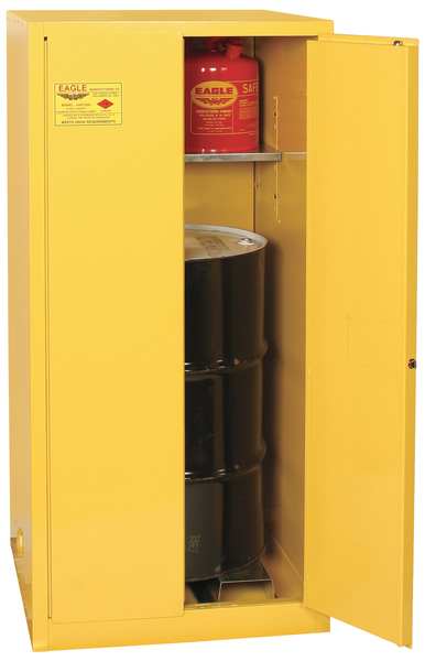 Vertical Drum Cabinet, 55 Gal., Yellow