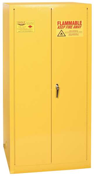 Vertical Drum Cabinet, 55 Gal., Yellow