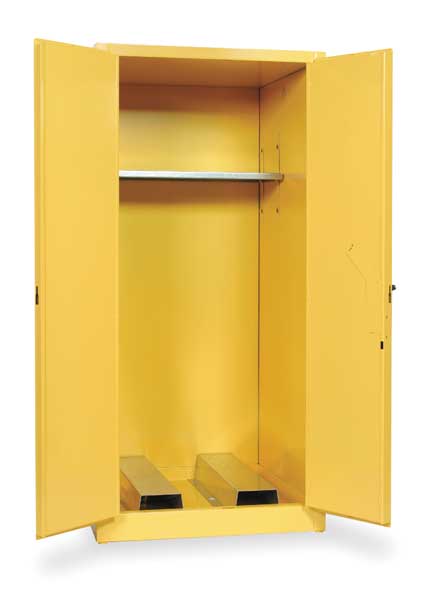 Vertical Drum Cabinet, 55 Gal., Yellow