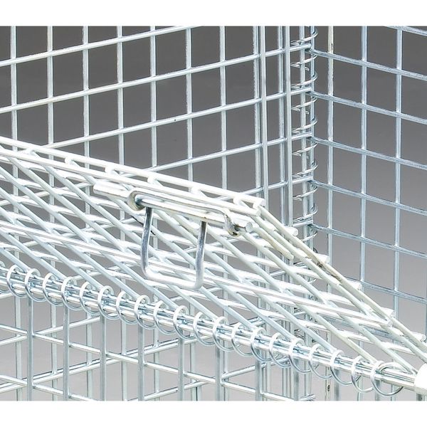 Silver Collapsible Bulk Container, Steel, 18.4 cu ft Volume Capacity