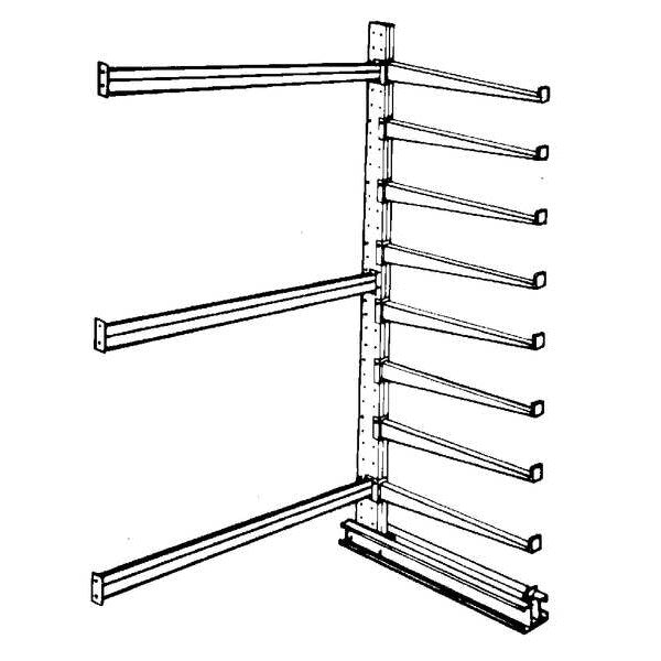 Starter Cantilever Rack, 1 Side, 12 ft. H