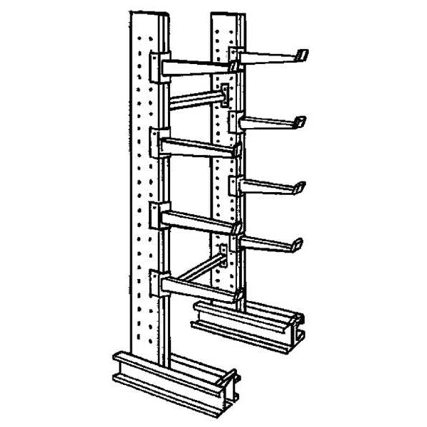 Starter Cantilever Rack, 1 Side, 12 ft. H