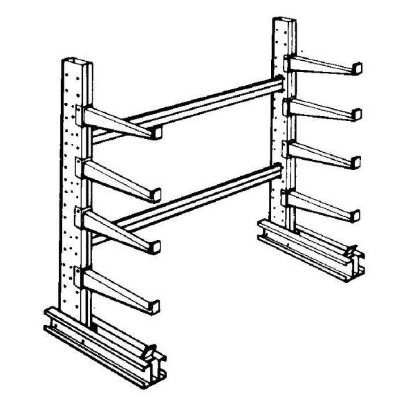 Starter Cantilever Rack, 1 Side, 12 ft. H
