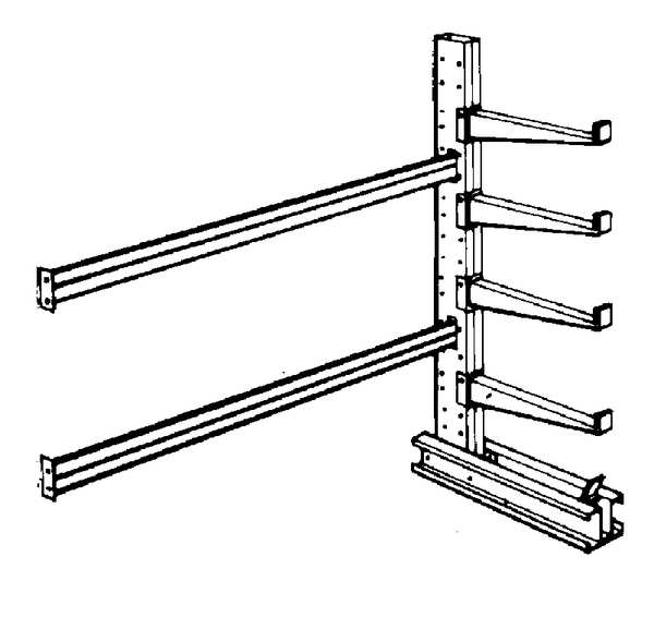 Starter Cantilever Rack, 1 Side, 8 ft. H