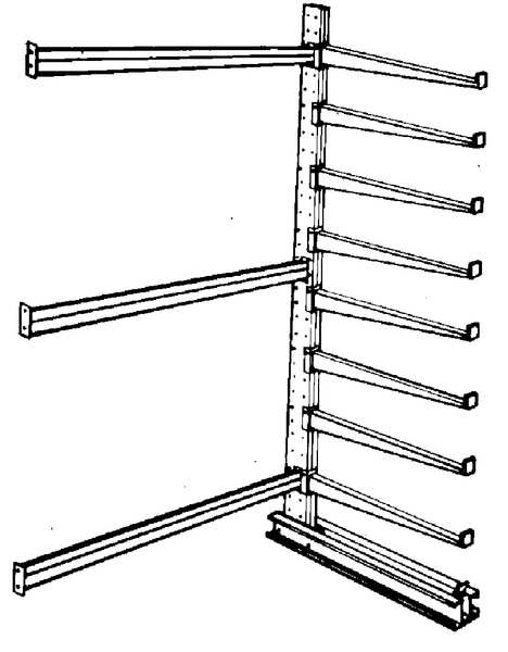 Starter Cantilever Rack, 1 Side, 8 ft. H