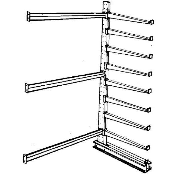 Add-On Cantilever Rack, 2 Sides, 10 ft. H