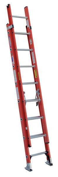 Fiberglass Extension Ladder, 300 lb Load Capacity