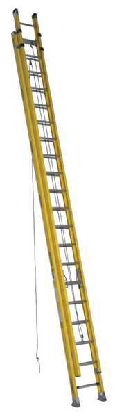 Fiberglass Extension Ladder, 300 lb Load Capacity
