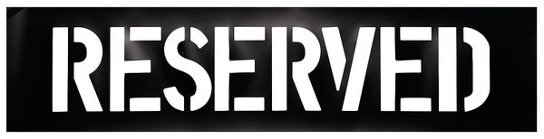 Parking Lot Legend, Reserved, Plastic