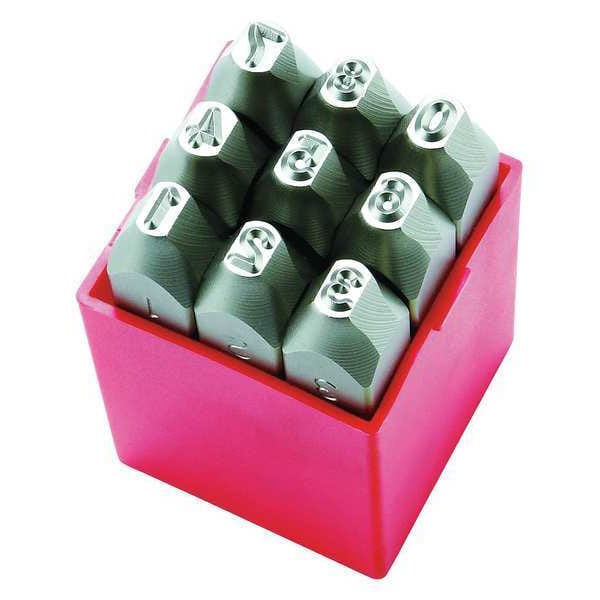 Number Set, 3/16 In. H, Steel