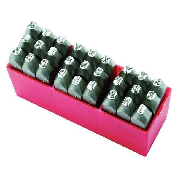 Letter Set, 3/32 In. H, Steel