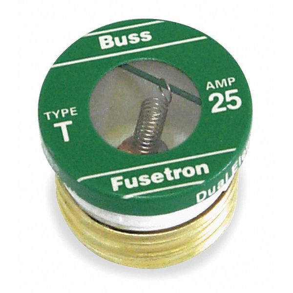 Plug Fuse, Time Delay, 5A, T Series, 125V AC, Not Rated