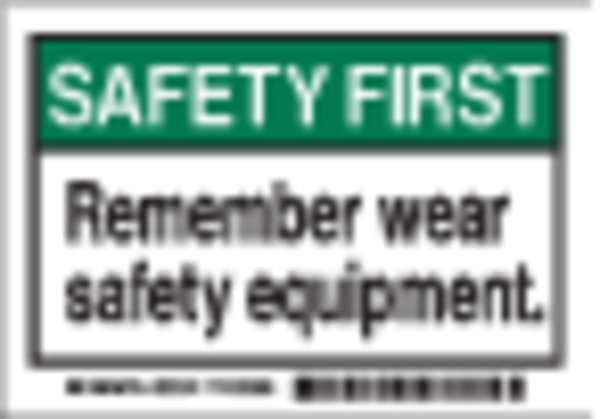 Safety Label, 3-1/2 In. H, 5 In. W, PK5