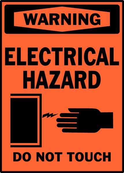 Equipment Label, Black/Orange, PK5, 86236