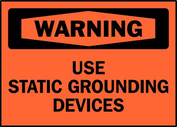 Equipment Label, Black/Orange, PK5