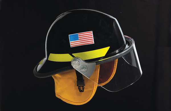 Hard Hat Label, 1-9/16 In. H, 3 In. W, PK5