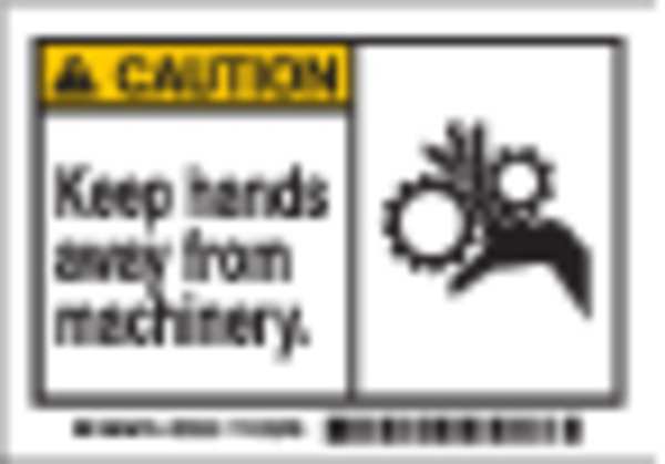 Machine/Equipment Label, 3-1/2 In. H, PK5, 86889
