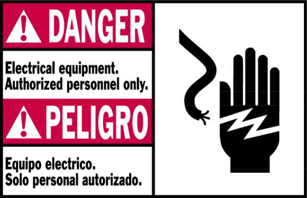 Danger Label, Instruction, 5 In. W, PK5, 86876