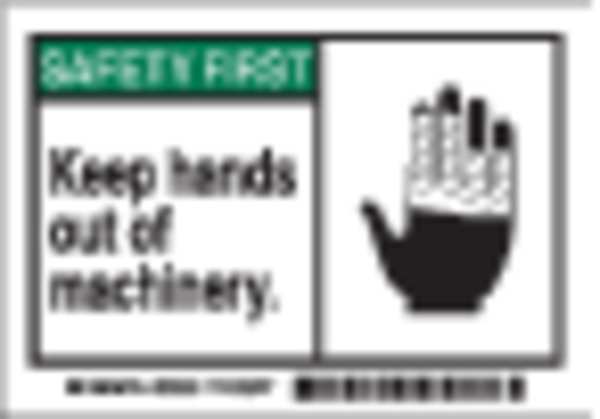Equipment Label, 5 In. W, English, PK5