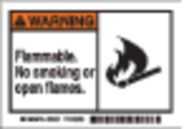 Equipment Label, 3 1/2 in Height, 5 in Width, Polyester, Horizontal Rectangle, English
