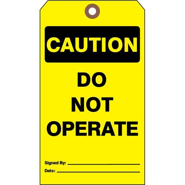 Danger Tag, 7 x 4 In, Cardstock, PK25