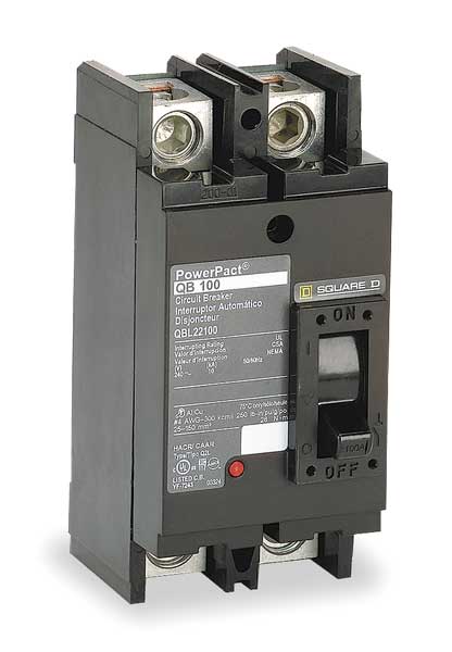 Molded Case Circuit Breaker, 150 A, 240V AC, 2 Pole, Free Standing Mounting Style, QD Series