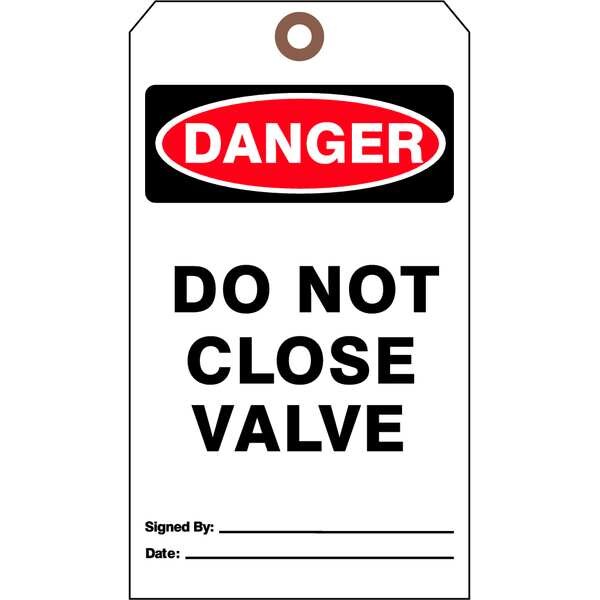 Danger Tag, 7 x 4 In, Bk and R/Wht, PK25