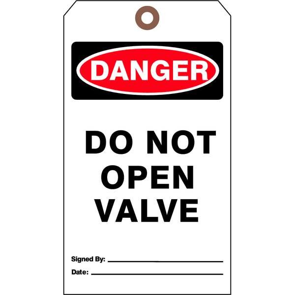 Danger Tag, 7 x 4 In, Cardstock, PK25