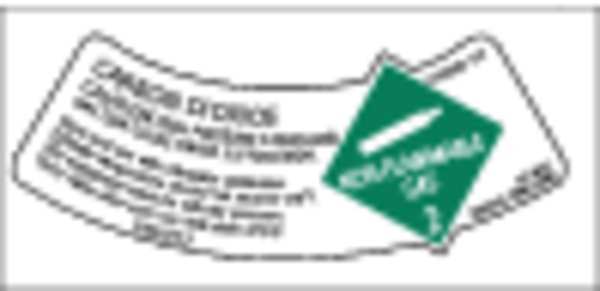 Gas Cylinder Shoulder Label, PK10