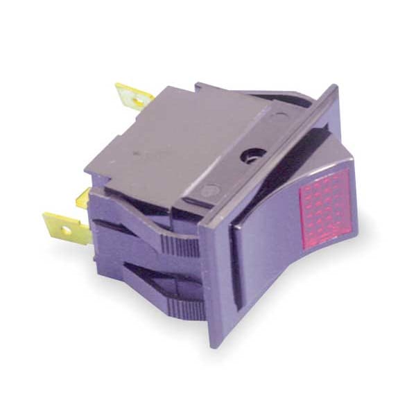 Lighted Rocker Switch, SPST, 3 Connections