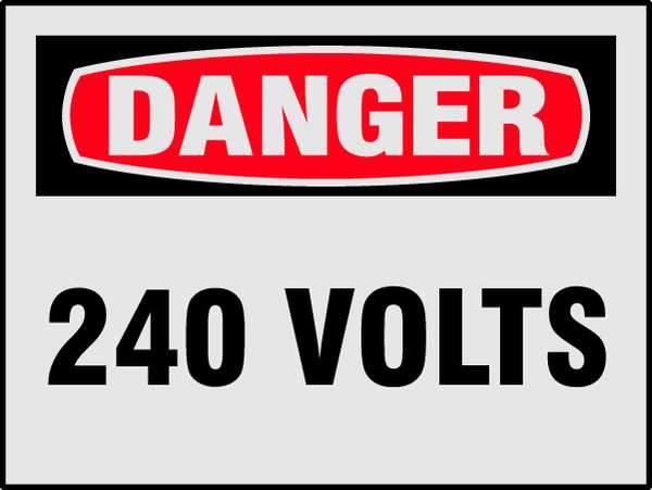 Danger Label, 5 In. W, 3-1/2 In. H, PK8, 21002LS