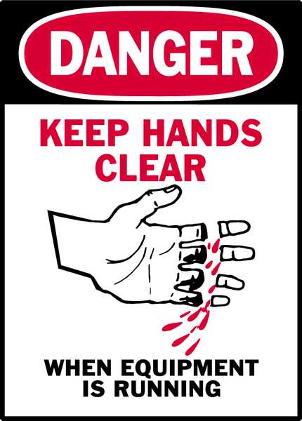 Danger Label, Instruction, 3-1/2 In. H, PK5, 86263