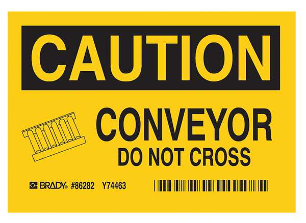 Equipment Label, Black/Yellow, PK5, 86282