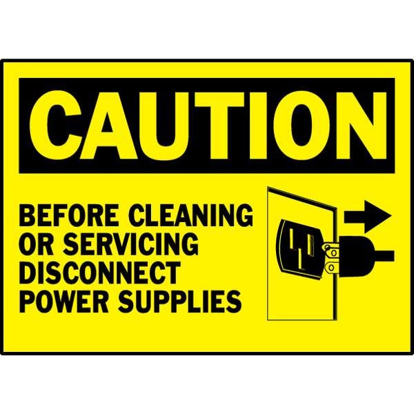Equipment Label, Black/Yellow, PK5, 86174